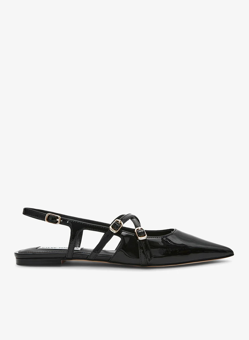 STEVE MADDEN Patent PU Metal Buckle Sandals
